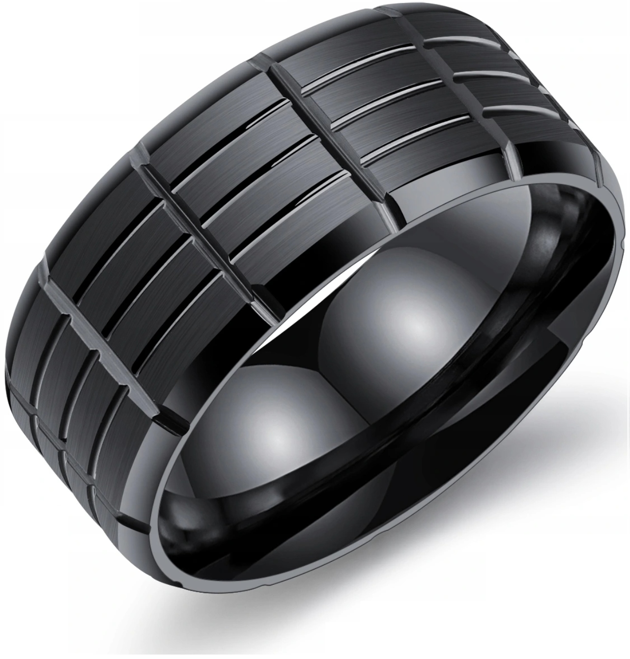 PIERŚCIEŃ SYGNET PUNK ROCK STYLOWY STAL CZARNY