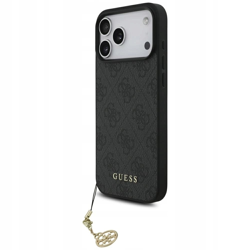 Pouzdro Guess 4G Charms Collection MagSafe pro iPhone 17 Pro Max černé