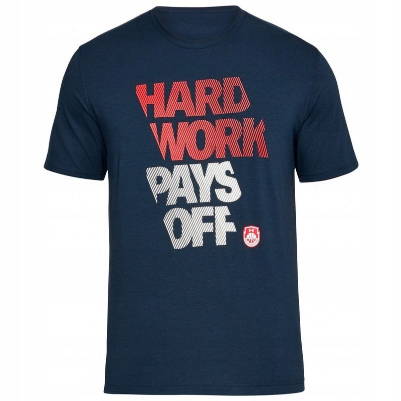 Koszulka Under Armour Bball Hard Work Ss Men Navy M