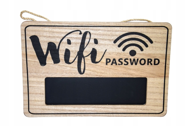 

Drewniana Tabliczka Wisząca Wifi Hasło