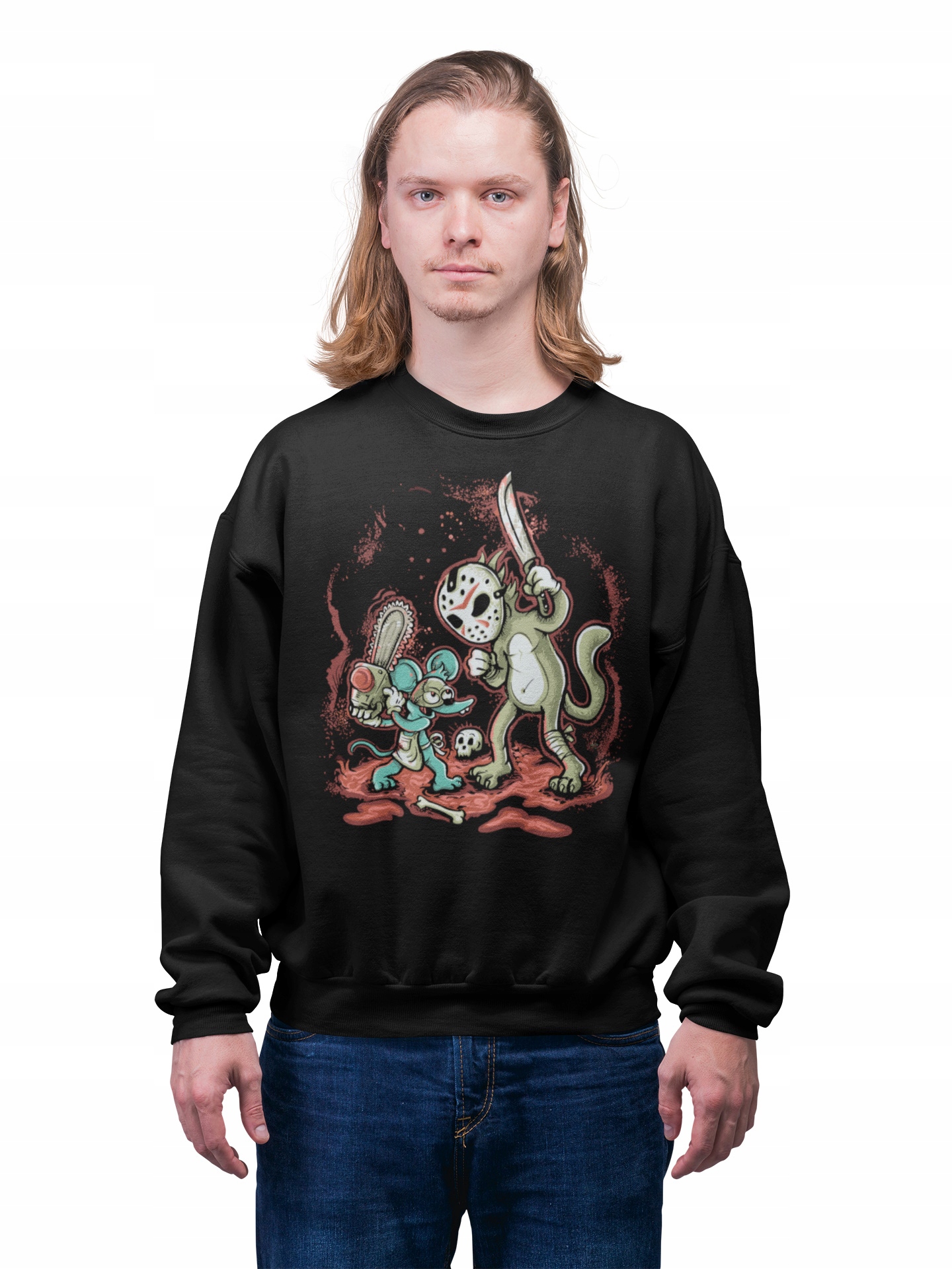 Pánská Mikina Na Halloween Horor Tom And Jerry