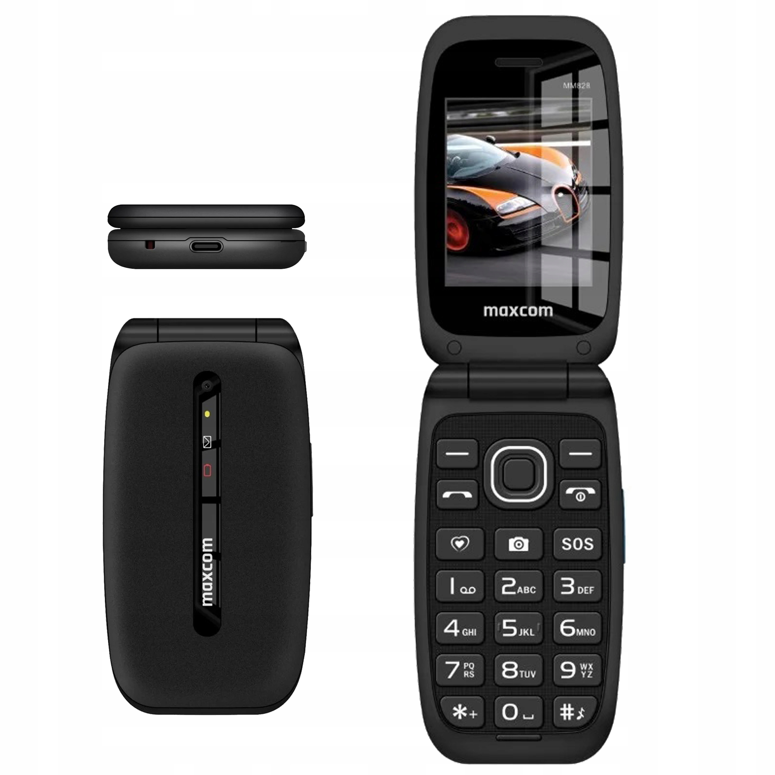 Telefon Komórkowy Dla Seniora Maxcom Z Klapką 4G Sos Ice Radio Latarka