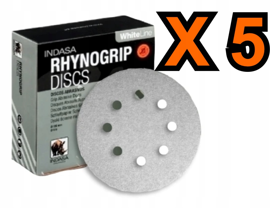 

Krążek ścierny Rhynogrip White 125/8H P150 Indasa