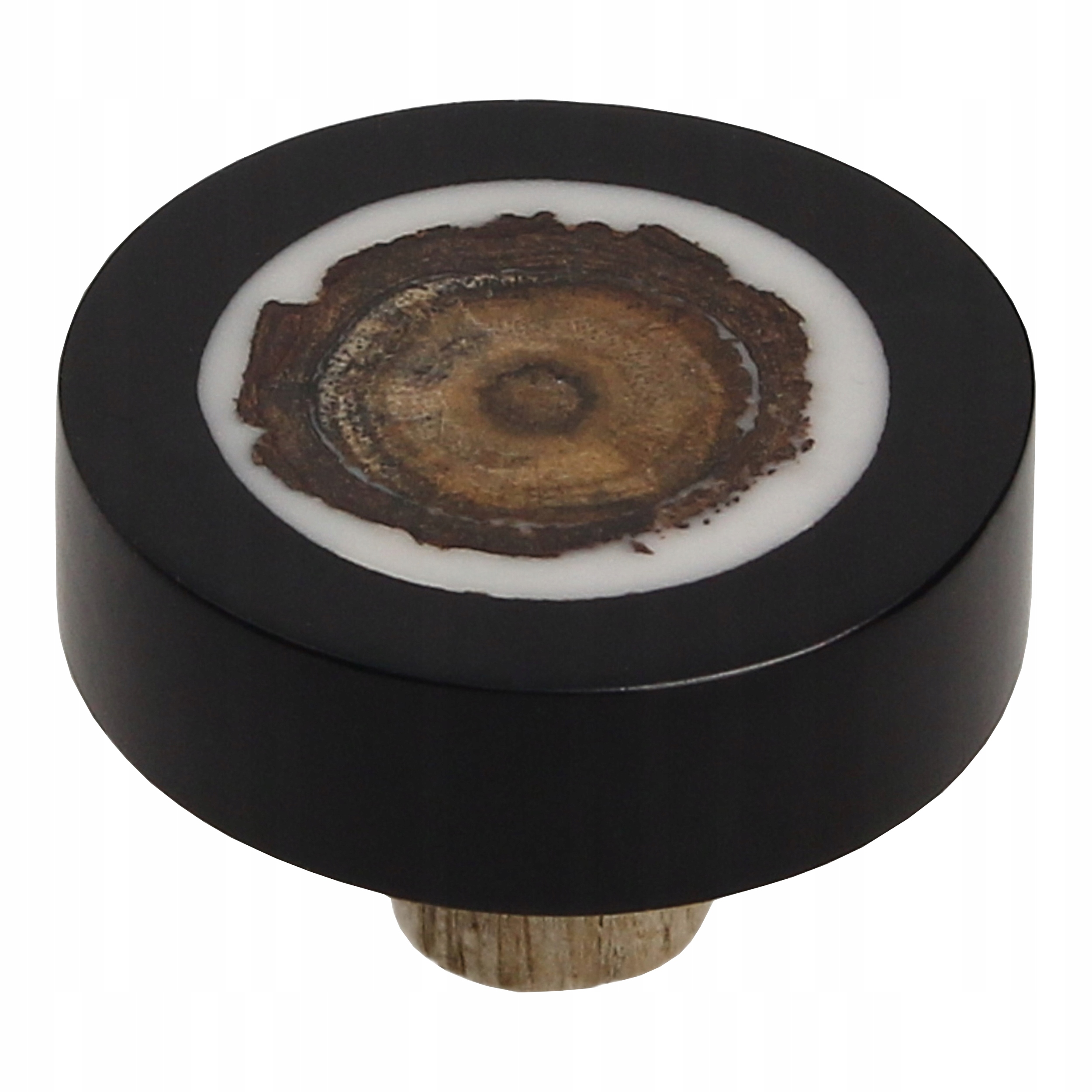 

Gałka Gamet GP35 czarna żywica z dekorem