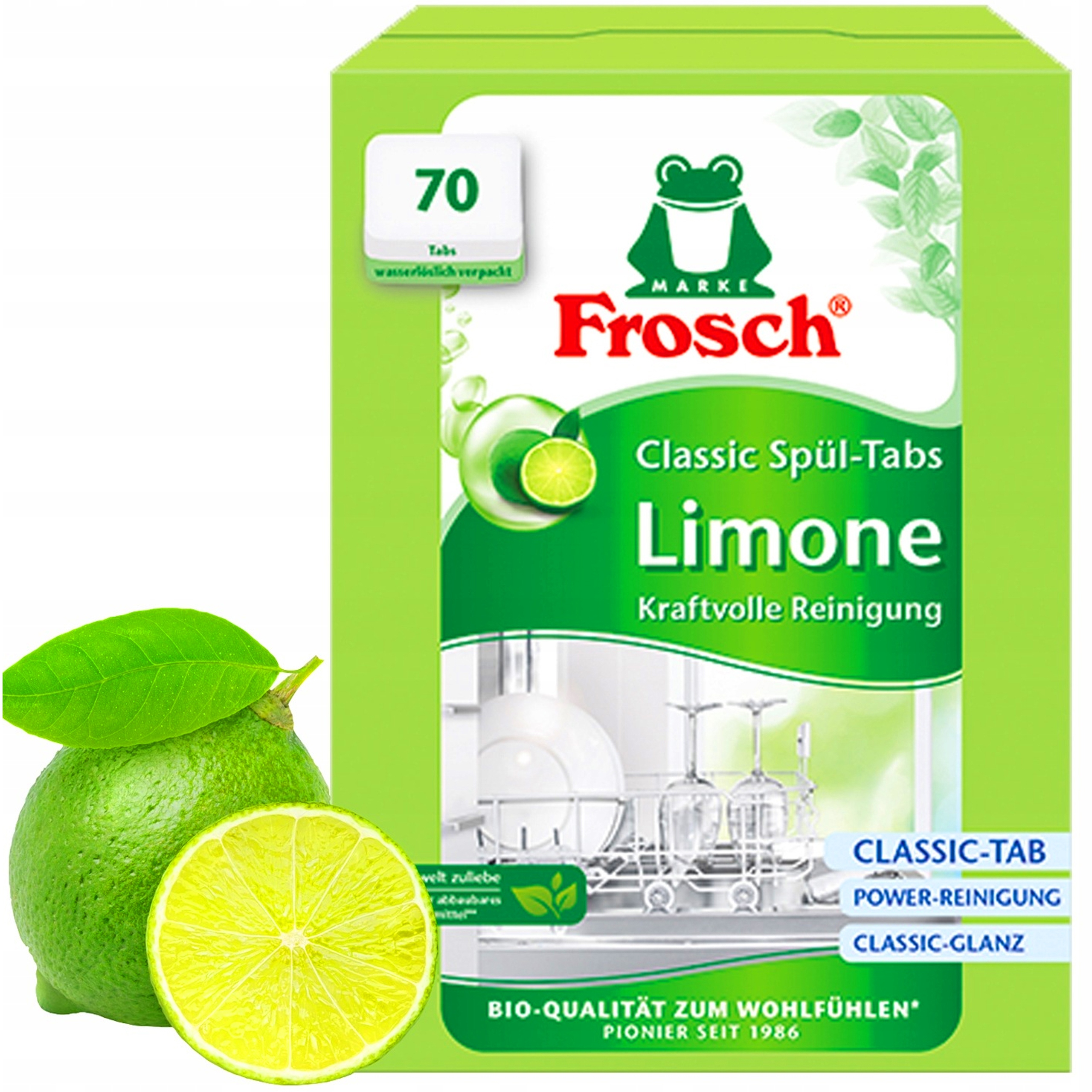 Levně Frosch Classic Tablety Kapsle do Myčky Limetka 70ks z Německa