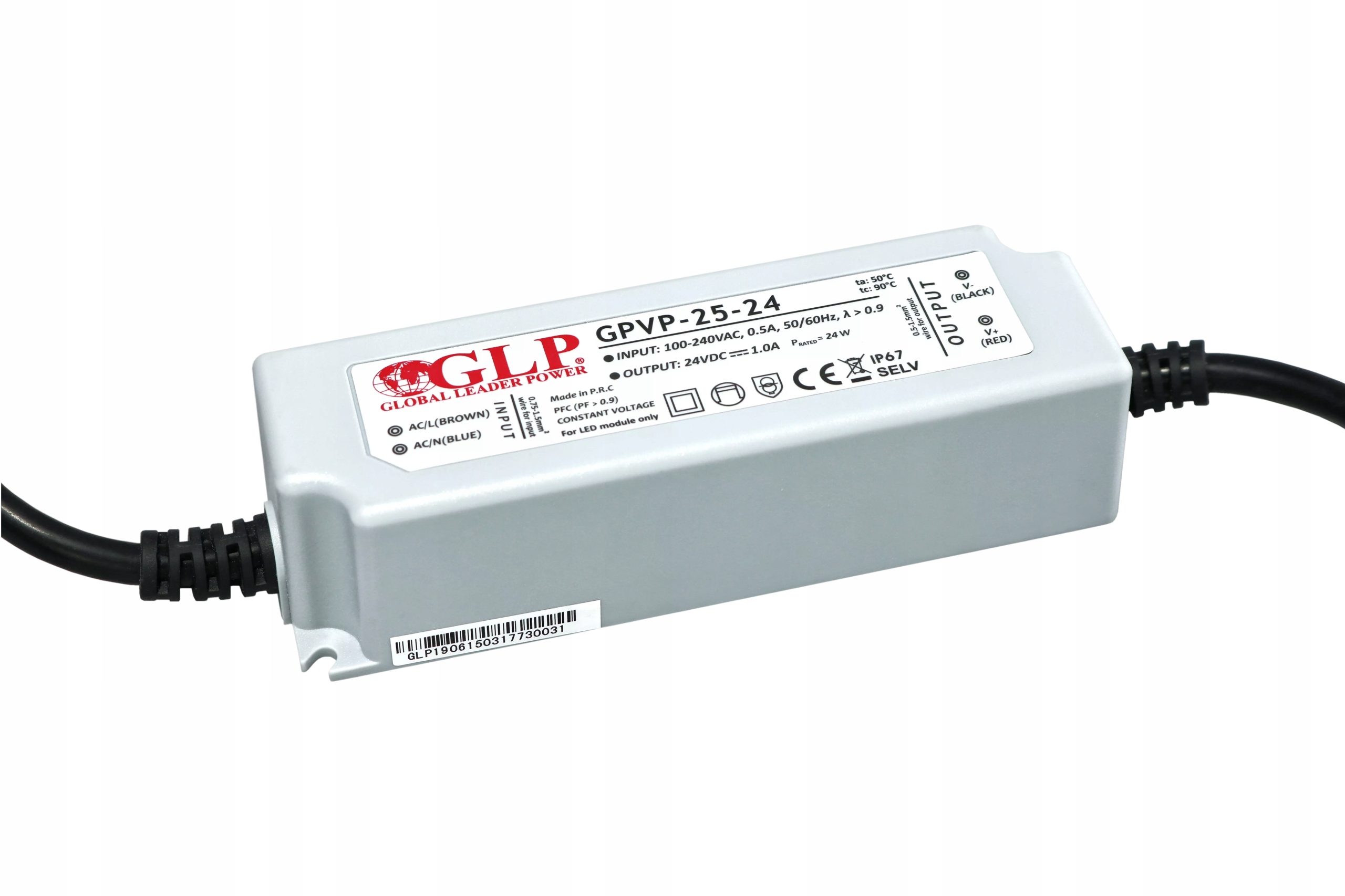 ZASILACZ GLP 25W 1A 24V IP67 GPVP-25-24