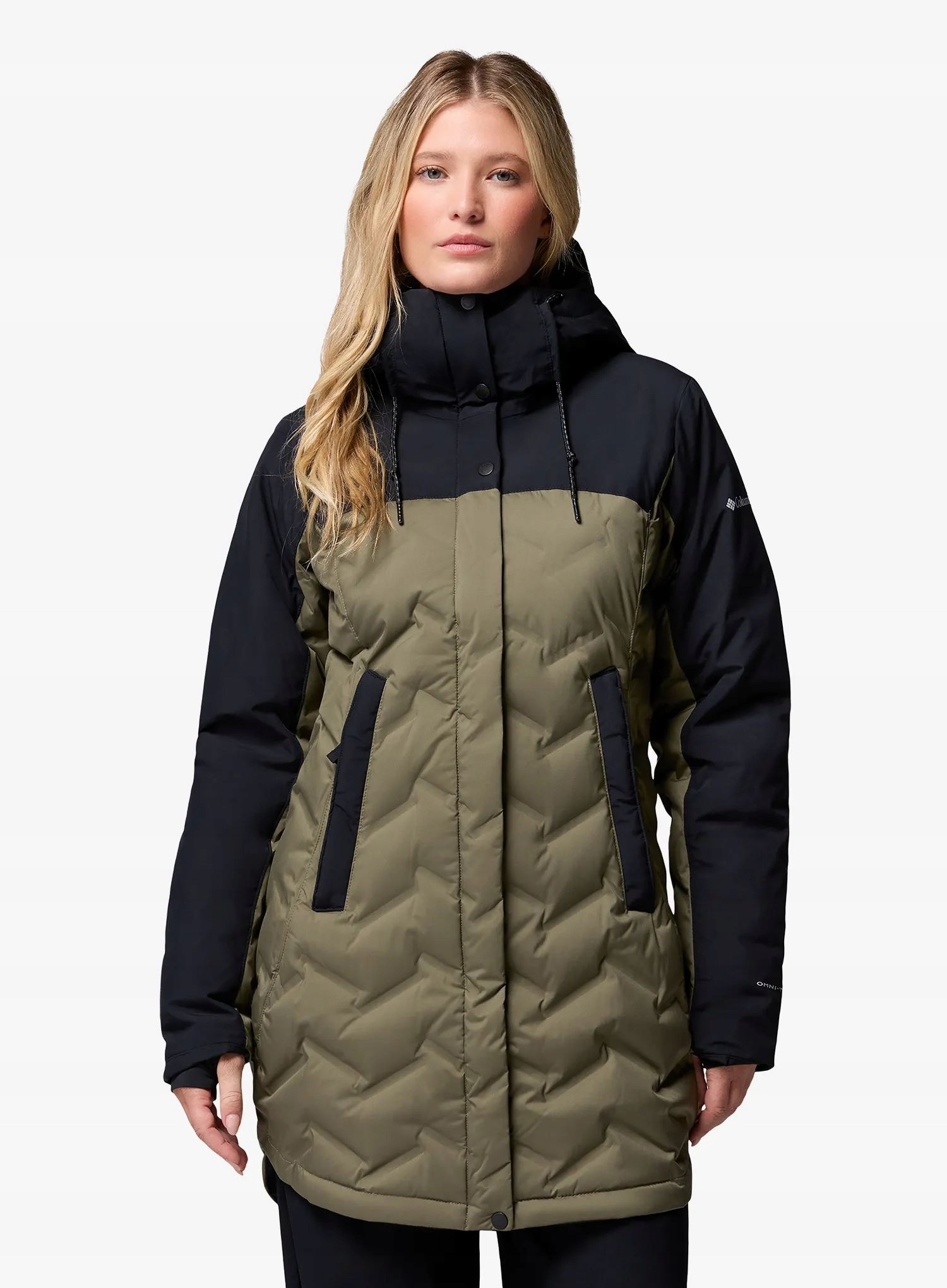Dámský péřový kabát Columbia Mountain Croo III Mid Down Jkt zelený, velikost M
