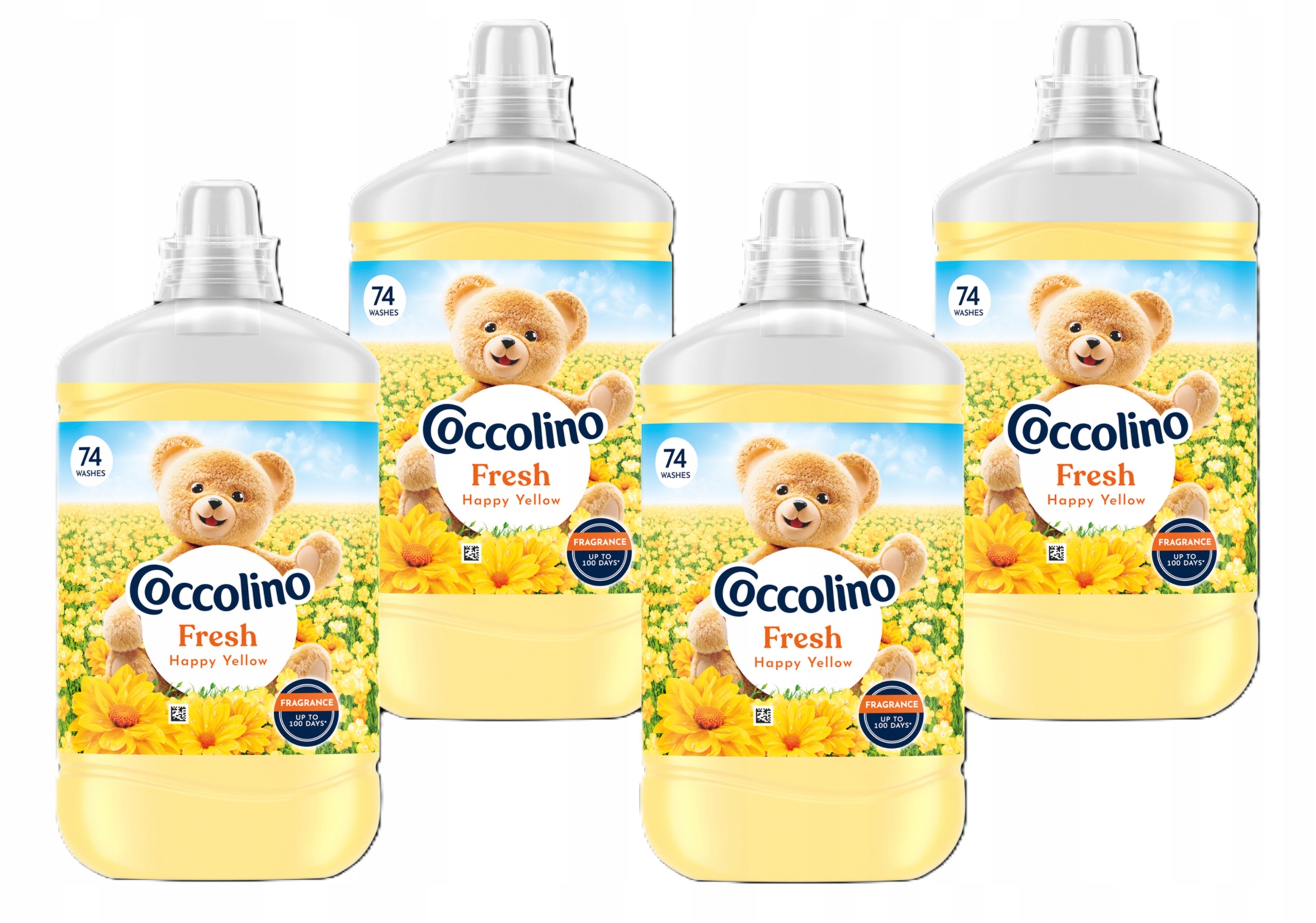 Coccolino Fresh Happy Yellow Płyn do płukania 4x74 prania
