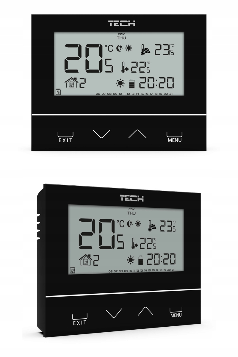PRZEWODOWY REGULATOR TEMP STEROWNIK REGULATOR POKOJOWY SZKŁO TECH ST-292 V3