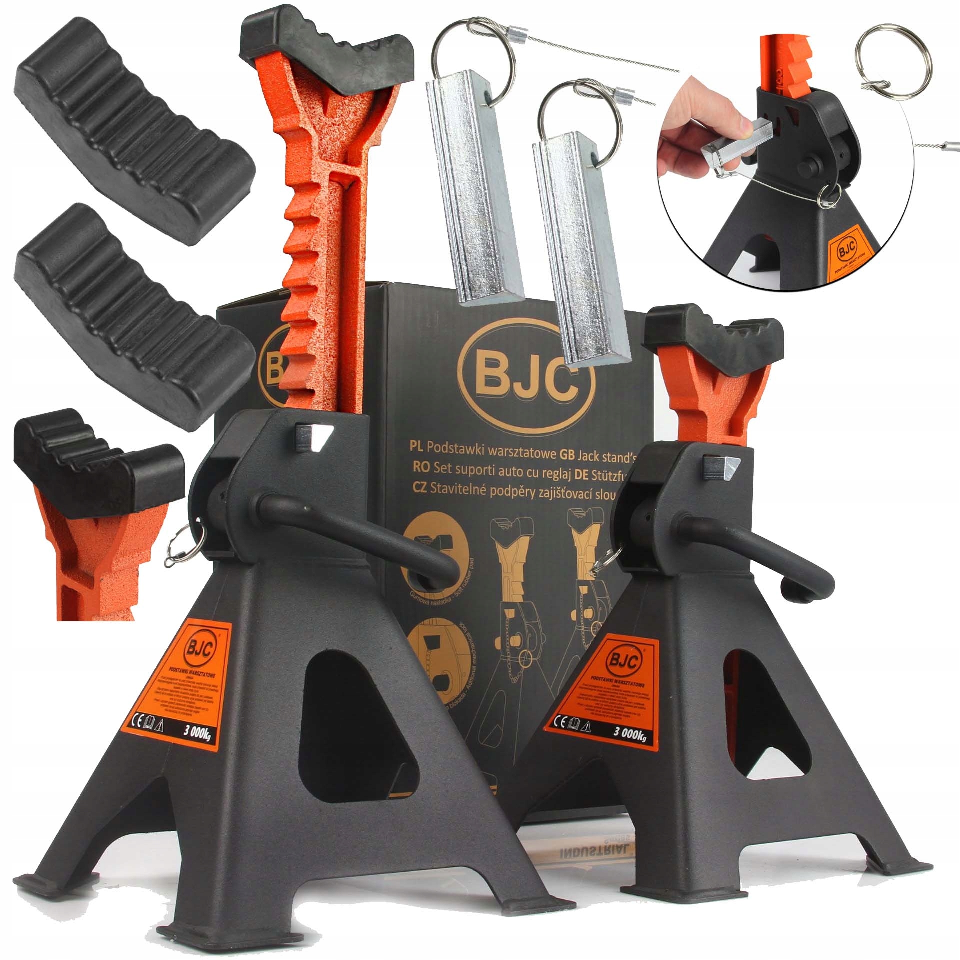 KOBYŁKI Z GUMĄ 3T PODSTAWKI WZMACNIANE 2SZT MOCNE