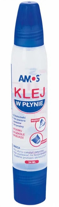 

Klej w płynie Amos dwustronny bezbarwny 34ml