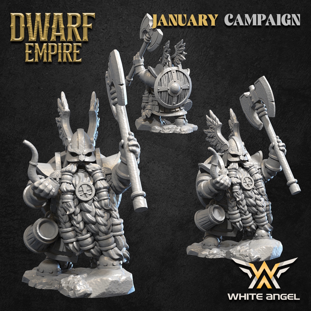 Master Beard Warrior - x1 Dwarf Empire