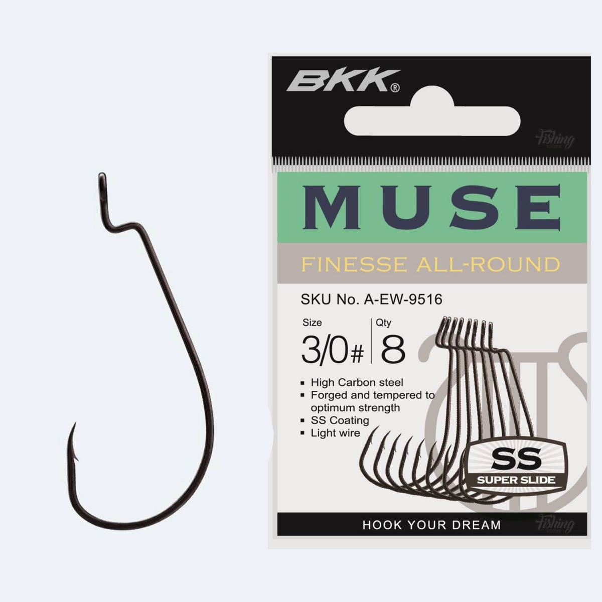 Haczyki offsetowe Bkk Muse rozm. 1/0 op. 9szt