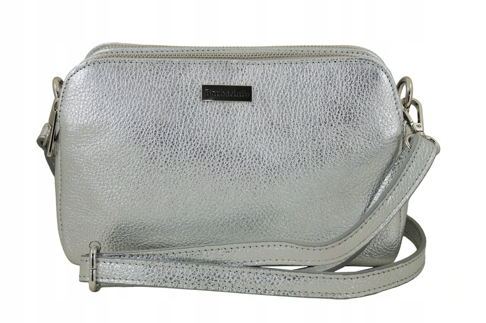 Kabelka Přes Rameno Dámská metalizovaná kabelka stříbrná