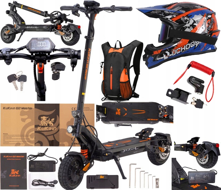 2026 Kukirin G2 Master Elektrický skútr 2400W 52V 20,8Ah 60km/h Dárek