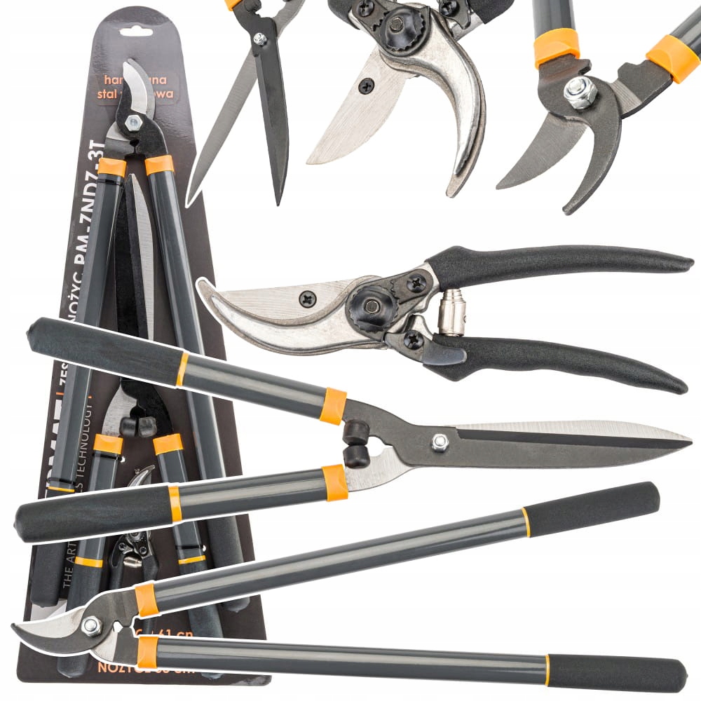 ZESTAW NOŻYC SEKATORÓW OGRODOWYCH DO GAŁĘZI 3SZT