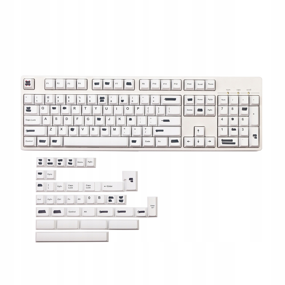 GMK Graffiti Keycap PBT Prosty biały wiśniowy kont Marka inna marka