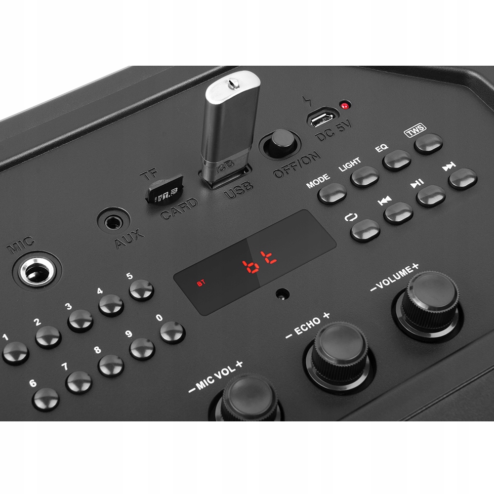 Głośnik Przenośny Bluetooth Real-El X-771 50W Wysokość produktu 470 cm