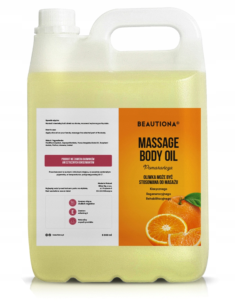 Olivový Olej Na Masáž Těla Obličeje Pomerančový Hydratační Relaxační Olej 5 L