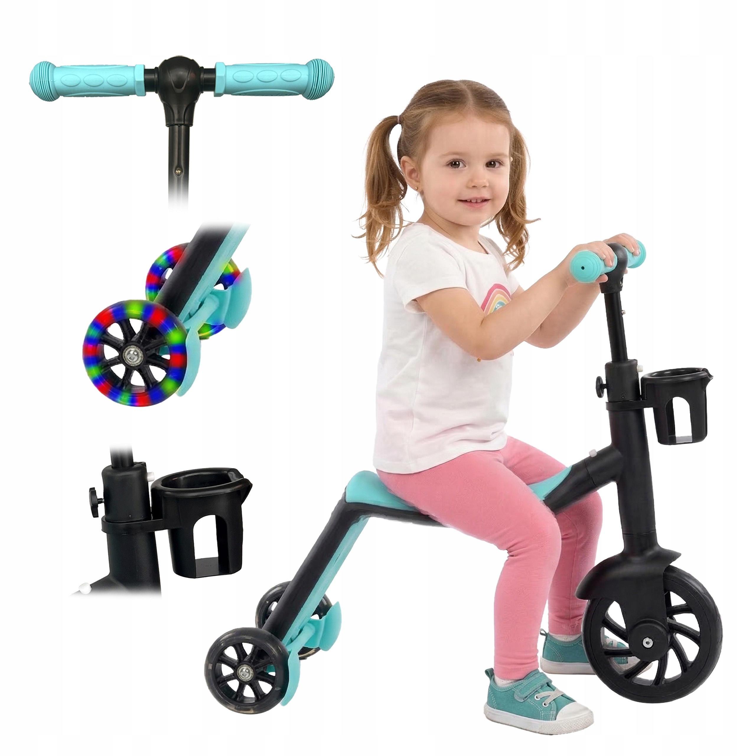 Rowerek biegowy 3w1 rower dziecięcy dla dzieci trójkołowy hulajnoga Playio