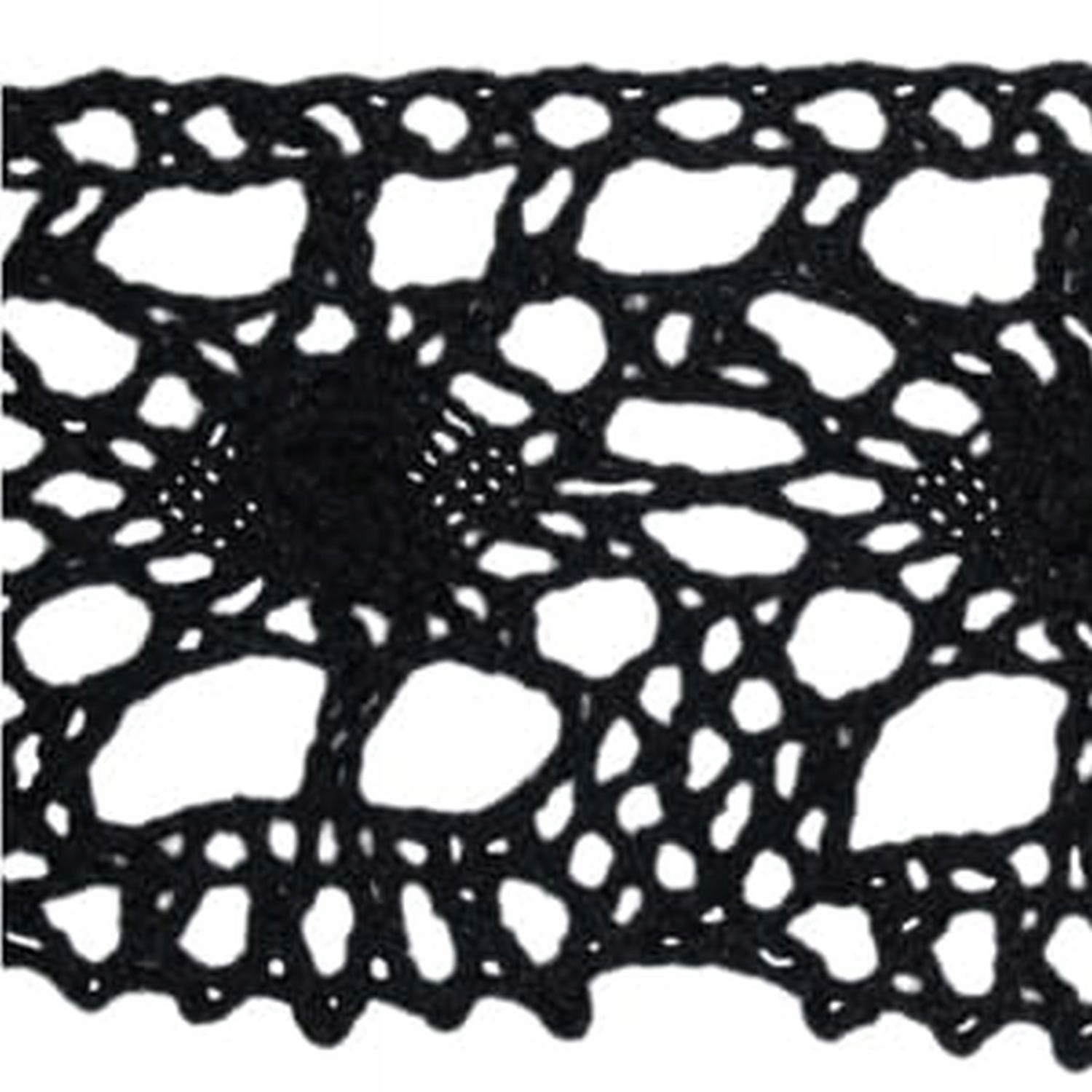 Koronka bawełniana S 07 1mb Czarna