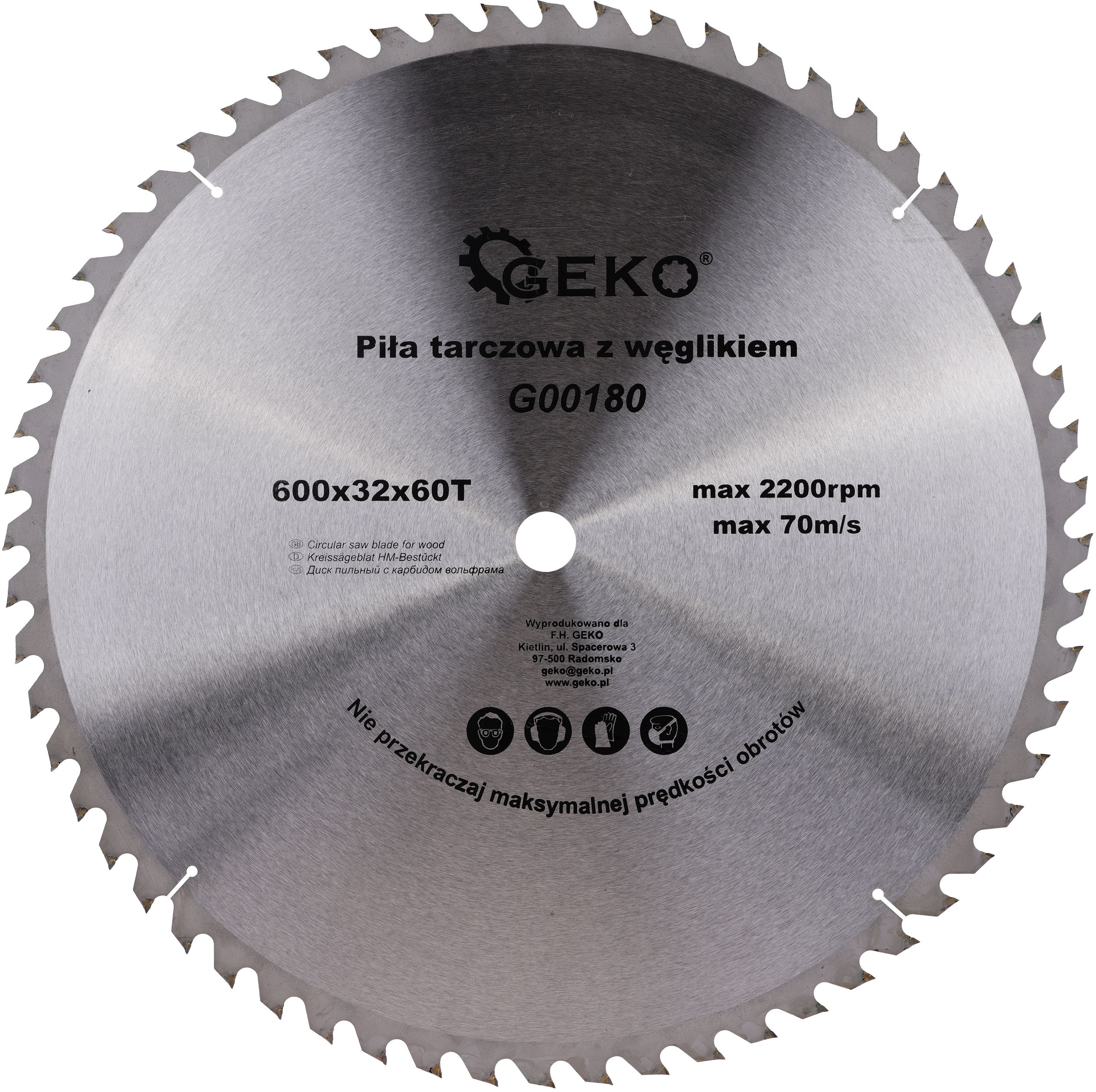 

Tarcza Widiowa Do Drewna Piła Tnąca 600x32 /60T