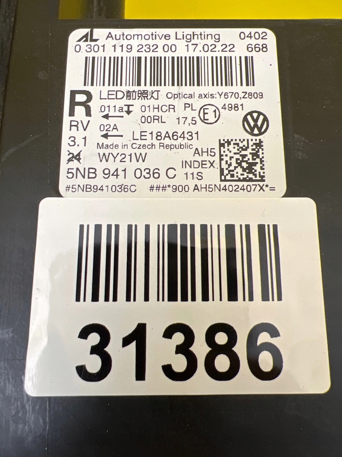 light right VW Tiguan Allspace 5NB Full Led 5NB941036C