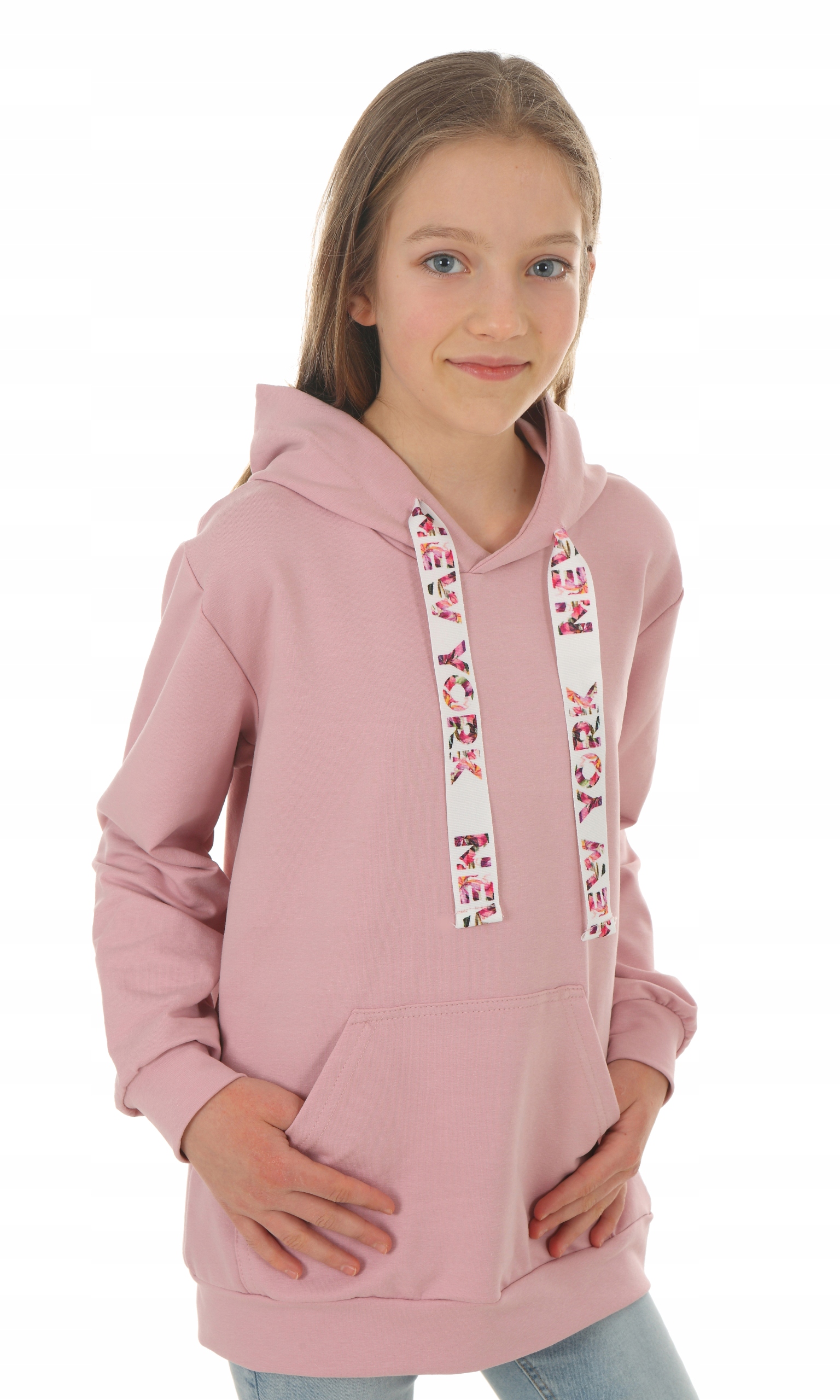 

Bluza z kapturem, New York 152 Brudny Róż