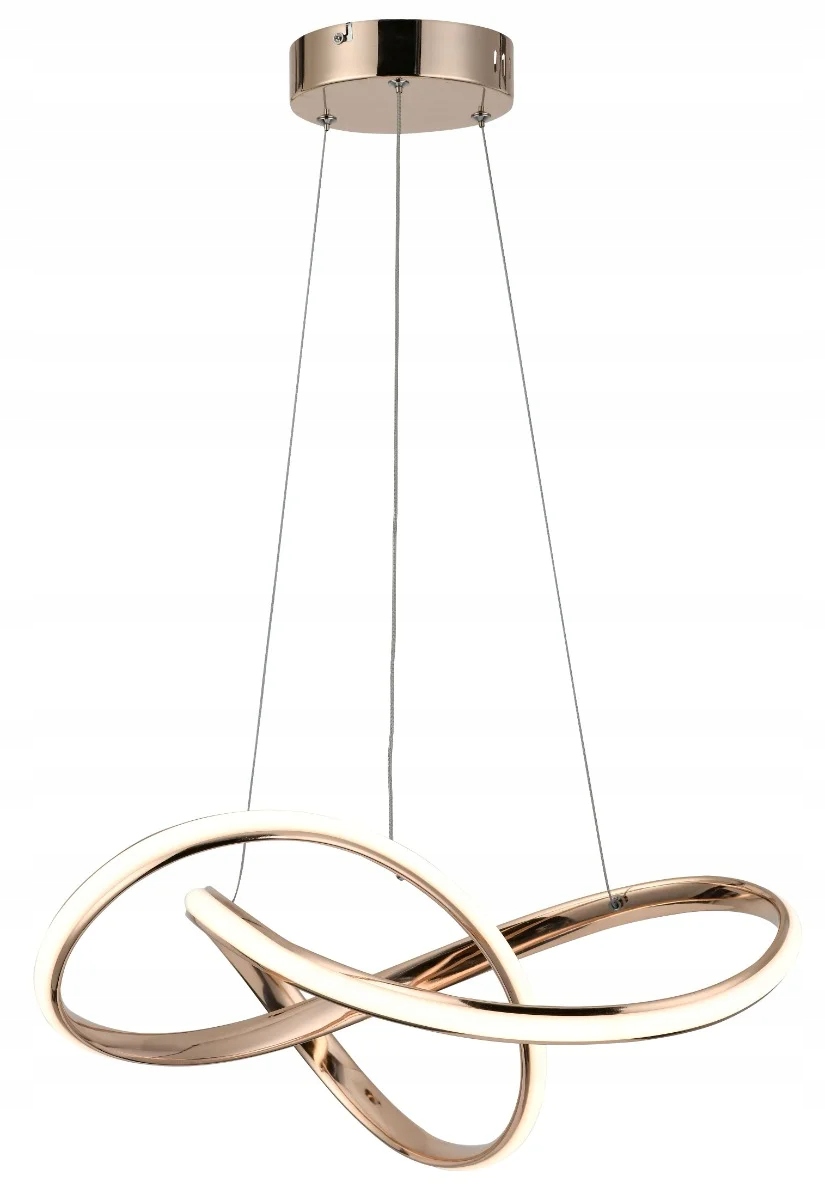 Závesná Led lampa s modernou slučkou ružové zlato do obývacej izby spálne Reality