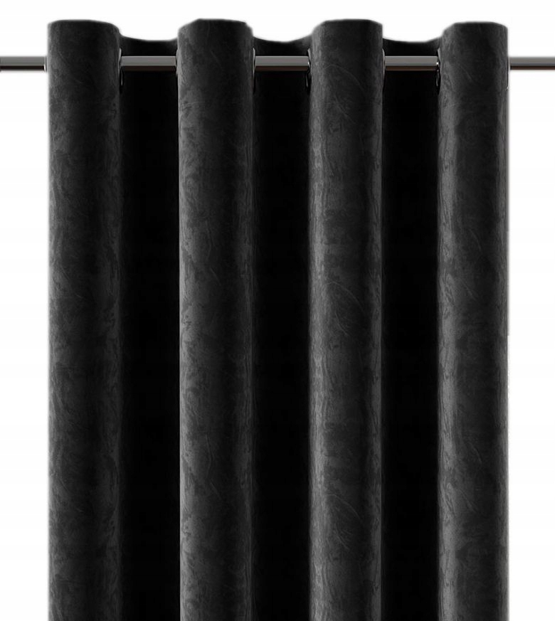 

Zasłona Gotowa Na Przelotki Velvet 140x250 Czarny