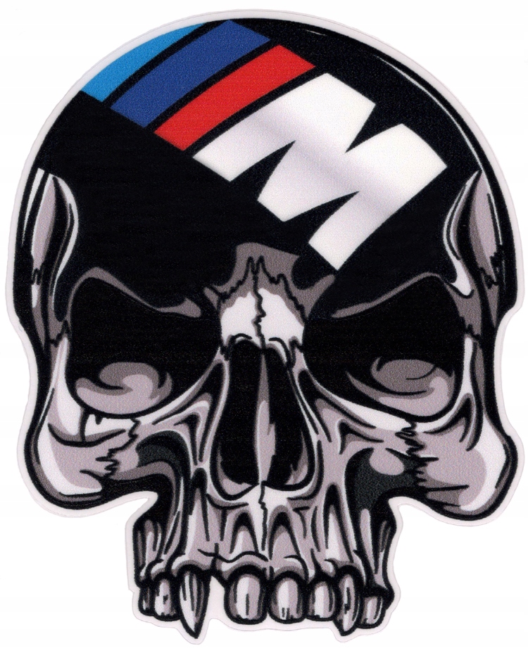 Naklejka Czacha M Na Samochód Motocykl Skuter