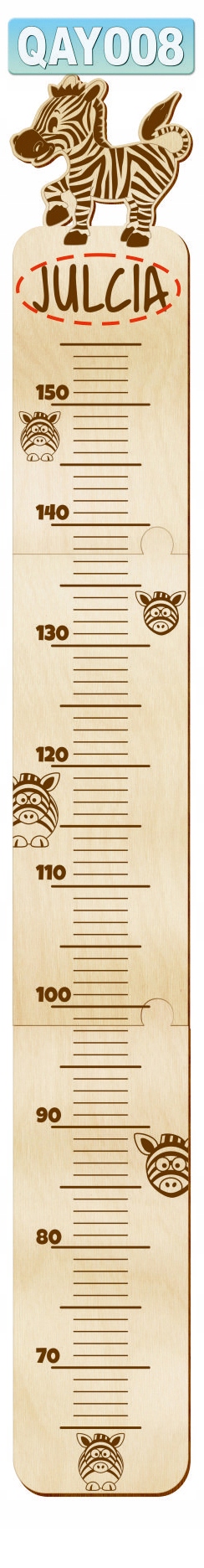 DREWNIANA MIARKA WZROSTU na ścianę DLA DZIECI imię Marka upominki_pl