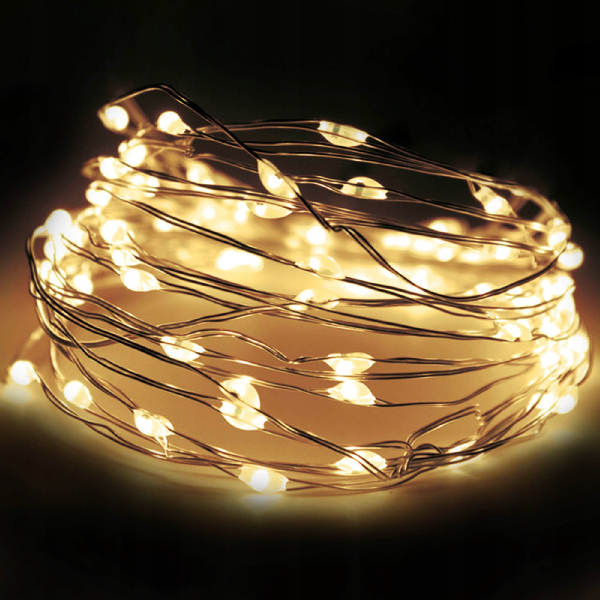 

Lampki Druciki Girlanda 20 Led Ciepłe Na Baterie