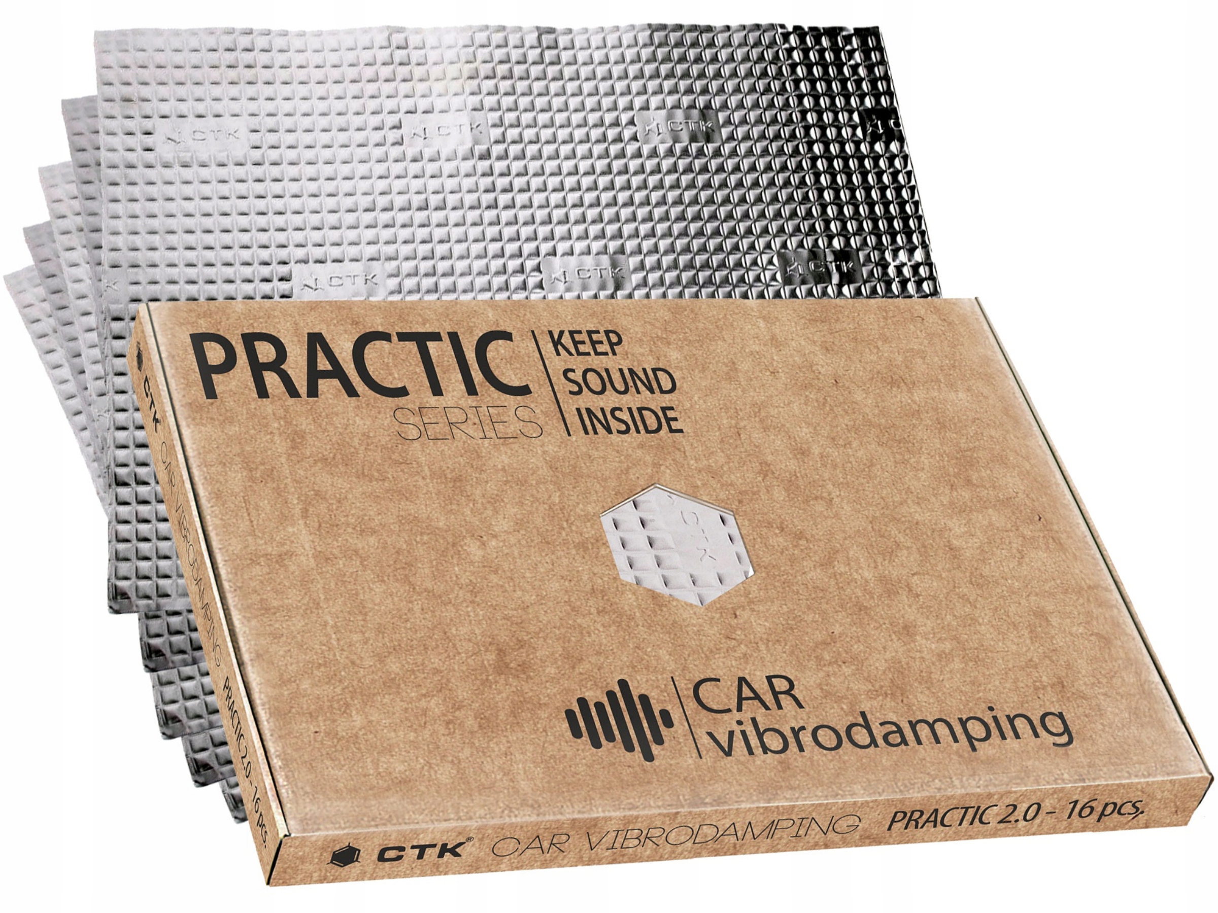 Butylová Tlumící Podložka Alubutyl 2mm 16 Ks. 3m2 Ctk Practic 2.0 Box