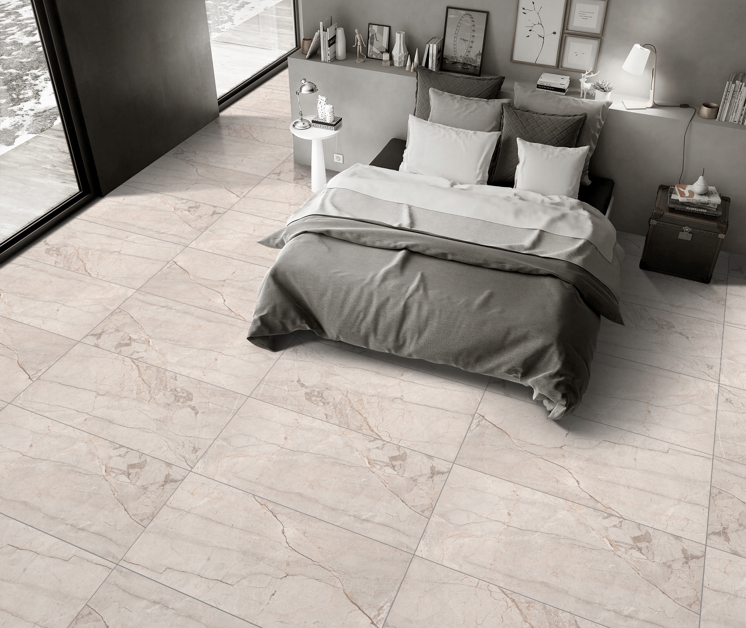 PŁYTKI PODŁOGOWE KUCHENNE ŚCIENNE KAMIEŃ GRES MORELLA CREMA 60X120 MAT Typ gres