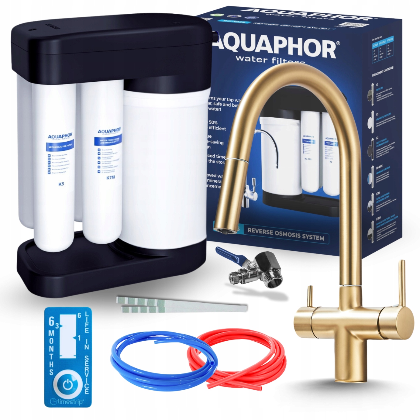 Kuchynská Batéria, Brúsené Zlato A Filter Reverznej Osmózy Pod Umývadlo Pzh