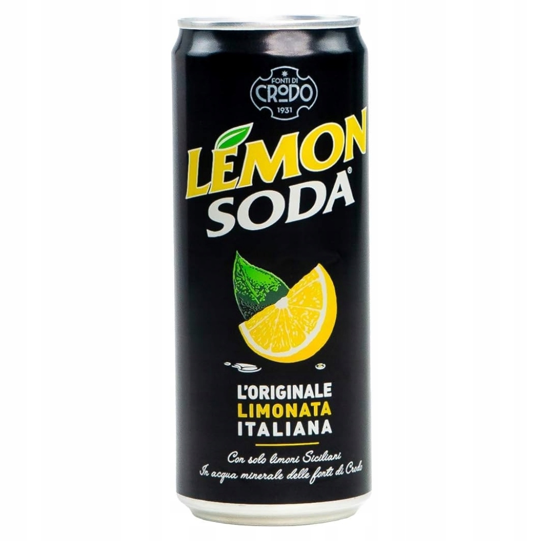 Sycený nápoj s příchutí citronu Lemon Soda plechovka 330 ml Fondi di Crodo