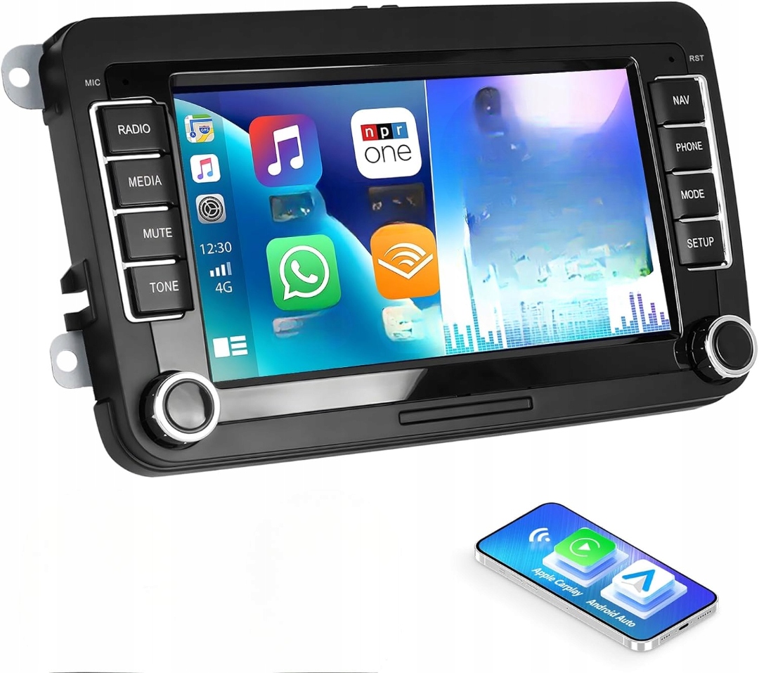Autorádio 2-DIN Camecho Android Carplay Bt Polo Touran Passat B6 B7
