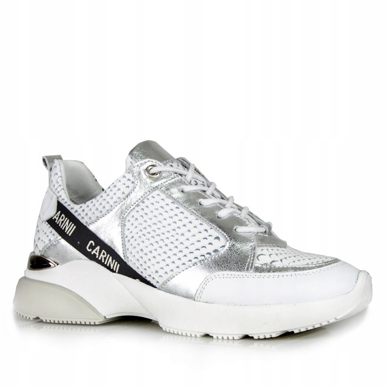 

Carinii B5791 Adidasy Sneakersy Skóra Wąż Białe