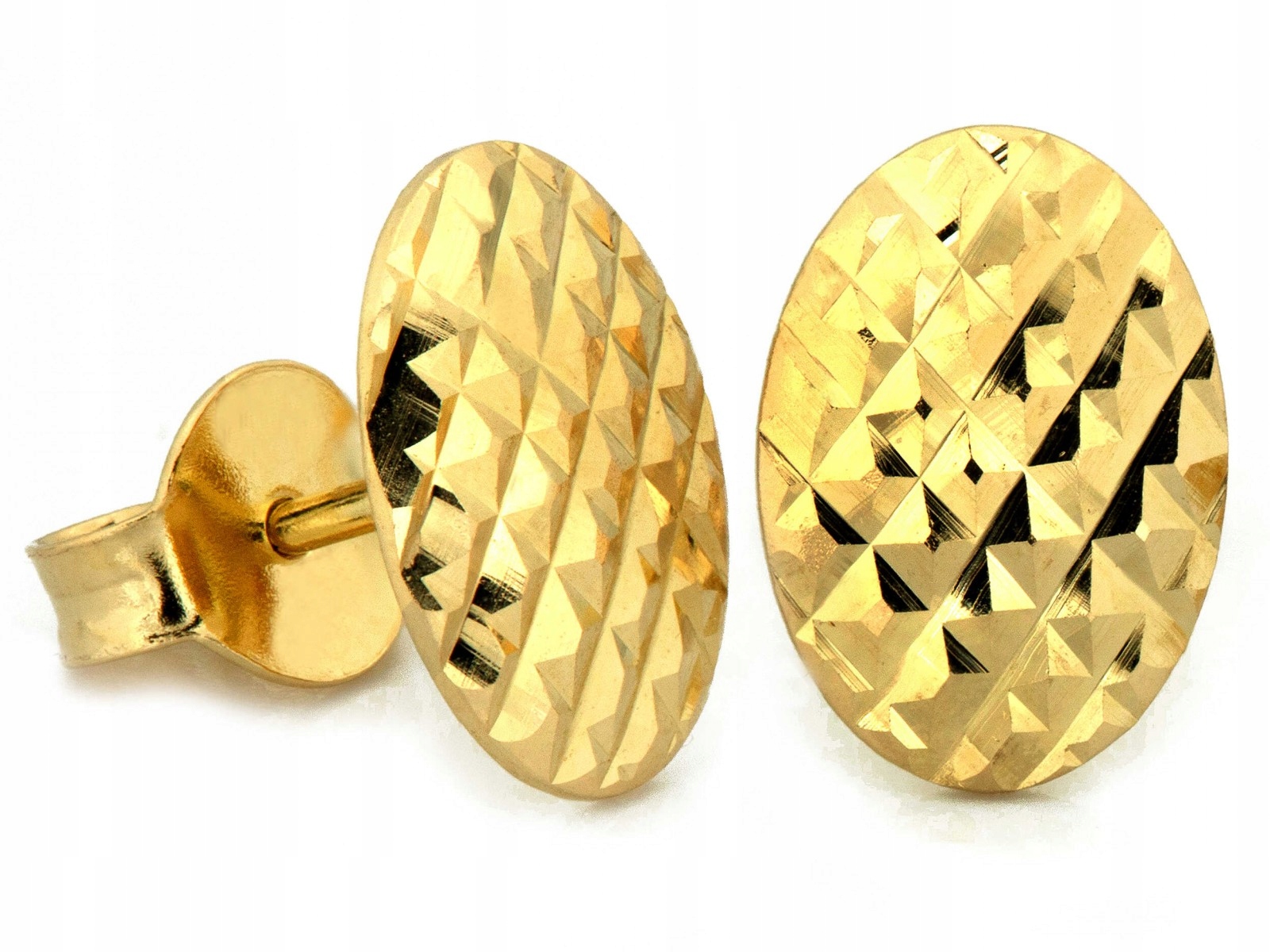 Dámské náušnice ze zlata 585 s módním oválným tvarem 14k