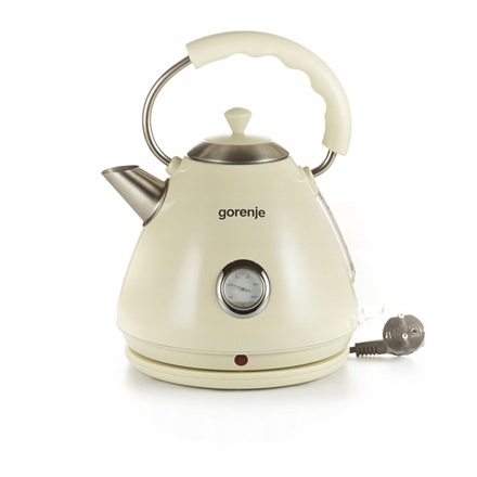 Czajnik Gorenje K17CLI 1,7L 2200W kremowy, obrót 360°, metal/plastik