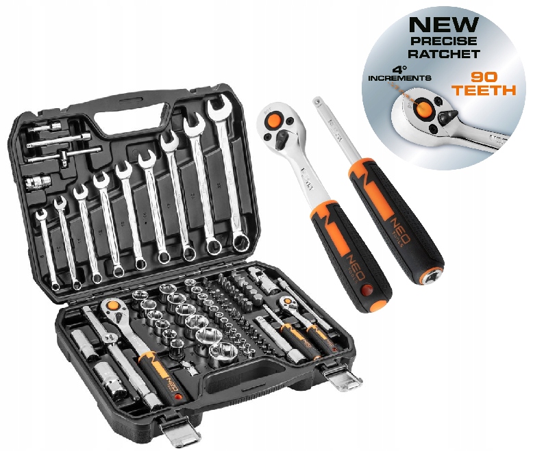 10-059 Nástrčné Kľúče 1/2", 1/4" , Sada 82 Ks, Crv Neo Tool