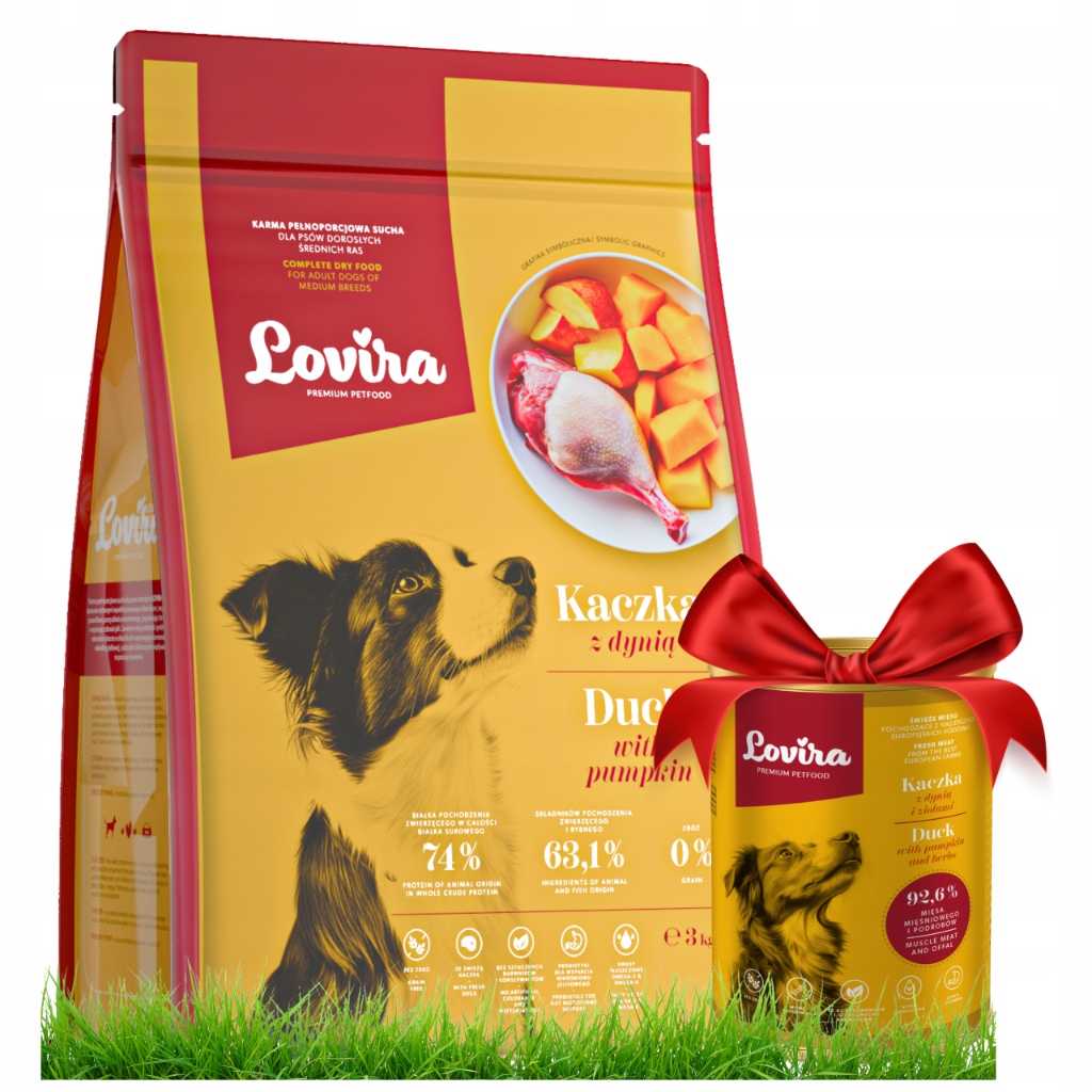 Levně Krmivo Suchá Kachna Dárek Krmivo Vlhká Kachna 92,6% bezobilné Vitamíny