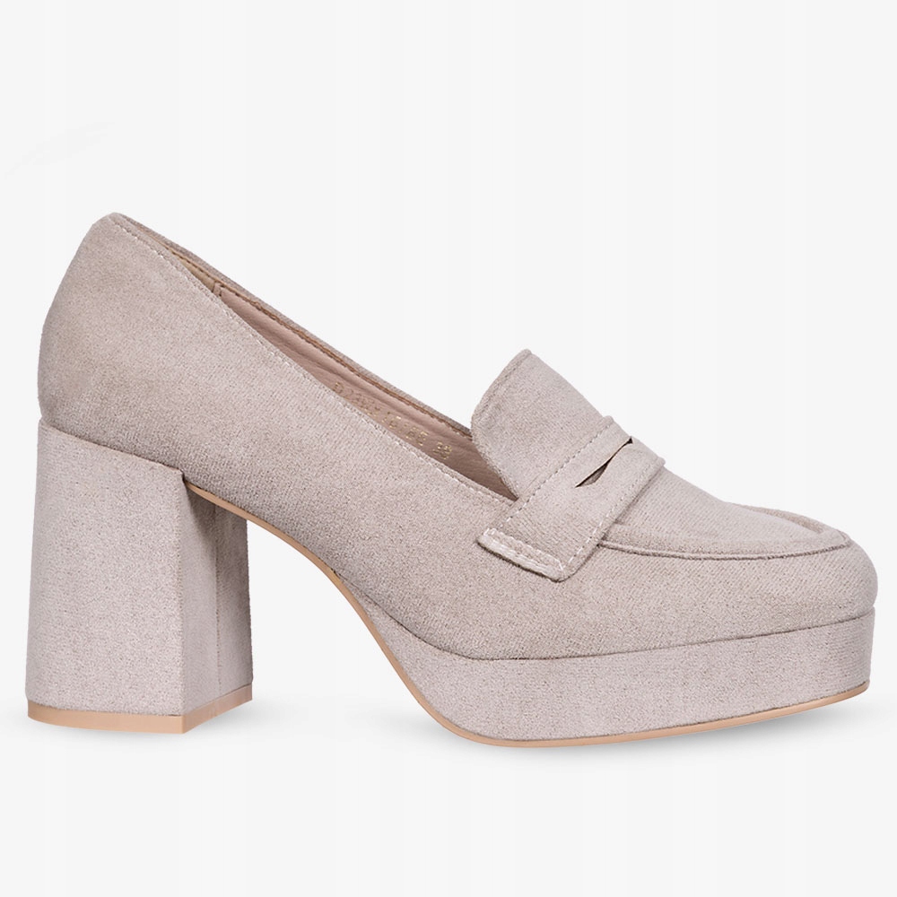 MOKASYNY DAMSKIE PÓŁBUTY NA STABILNYM OBCASIE SŁUPKU WKŁADKA SOFT NEW r 39 Oryginalne opakowanie producenta pudełko