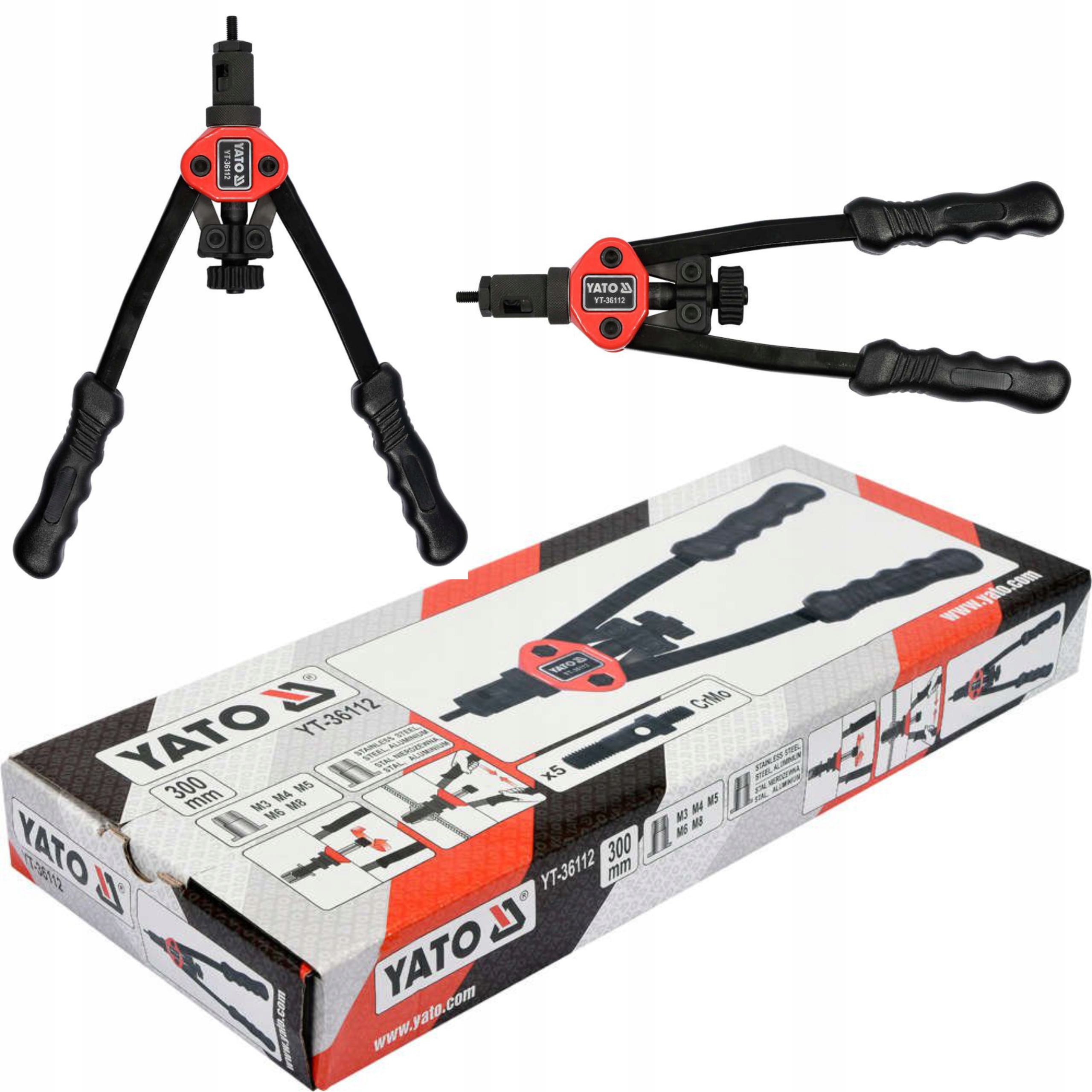 

Nitownica Ręczna Do Nitonakrętek M3-M8 YT-36112