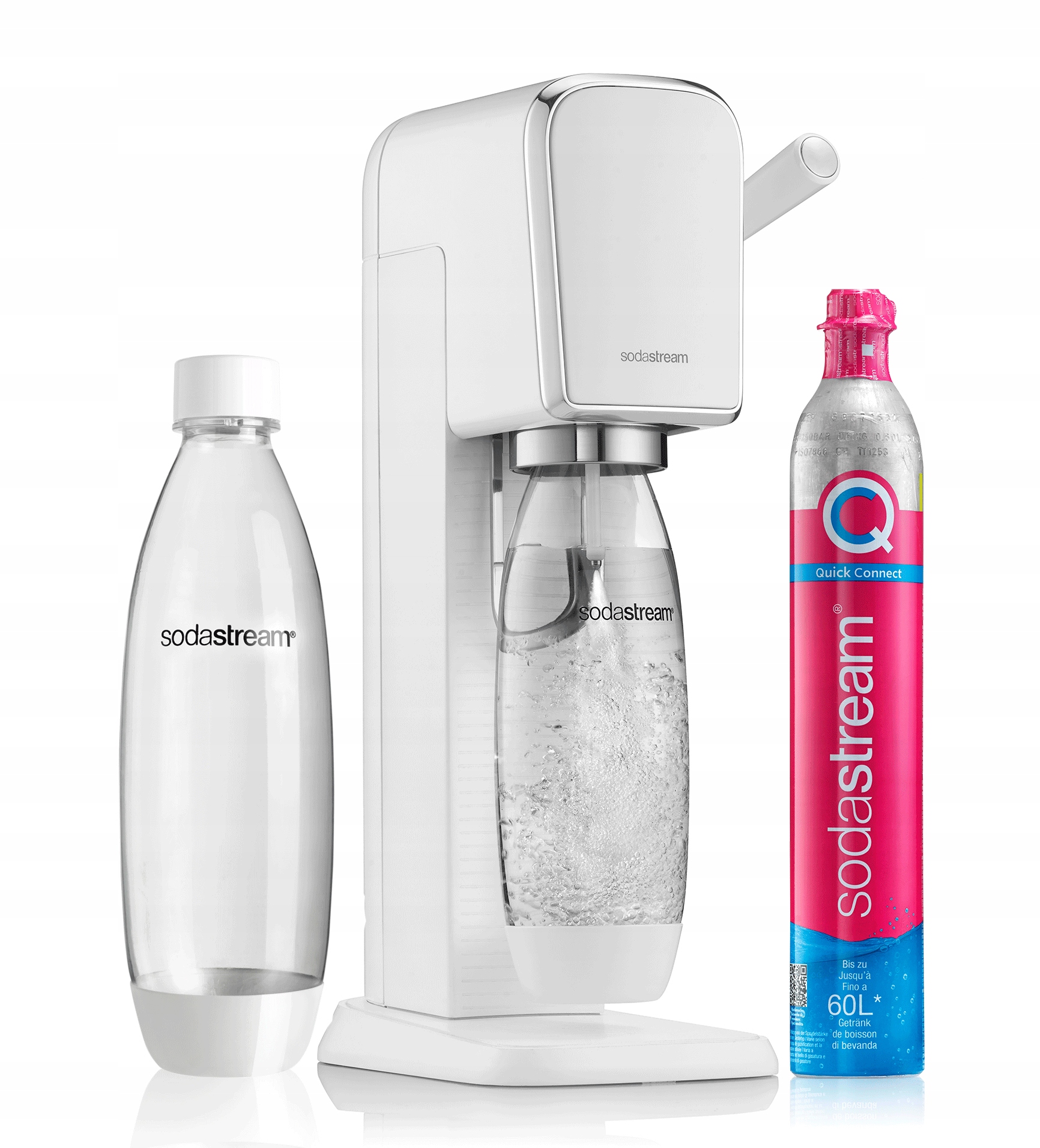 Výrobník Sody Soda Stream Art láhev Bílá sada