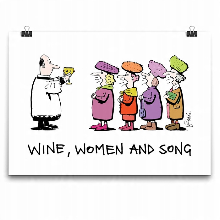 

Plakat Wine, Women & Song B2 Andrzej Mleczko