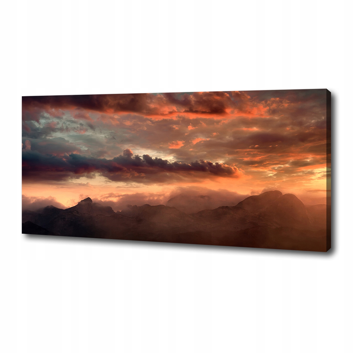 Fotoobraz obraz na plátně Západ slunce v horách 125x50 cm