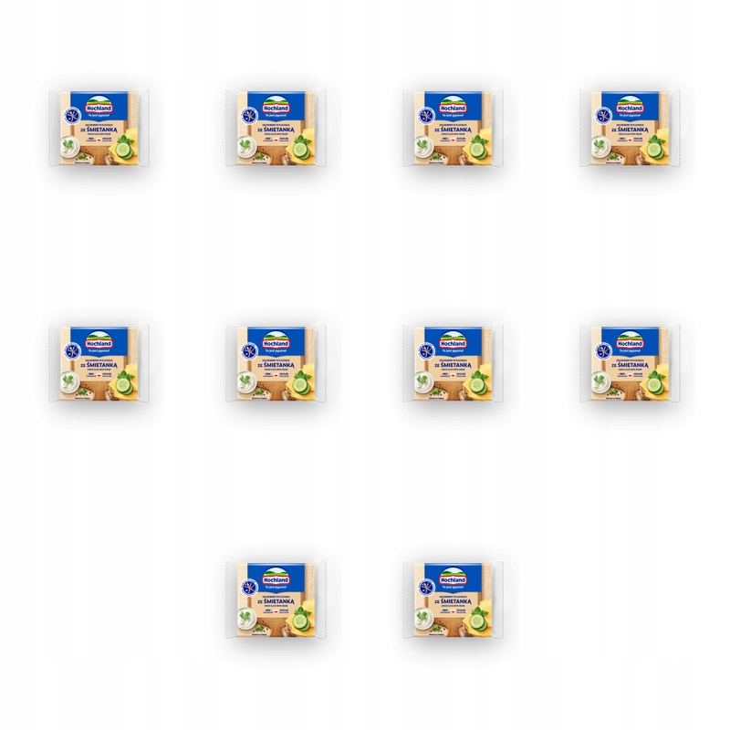 Hochland se smetanou. Krémový sýr tavený v plátcích 130 g X10