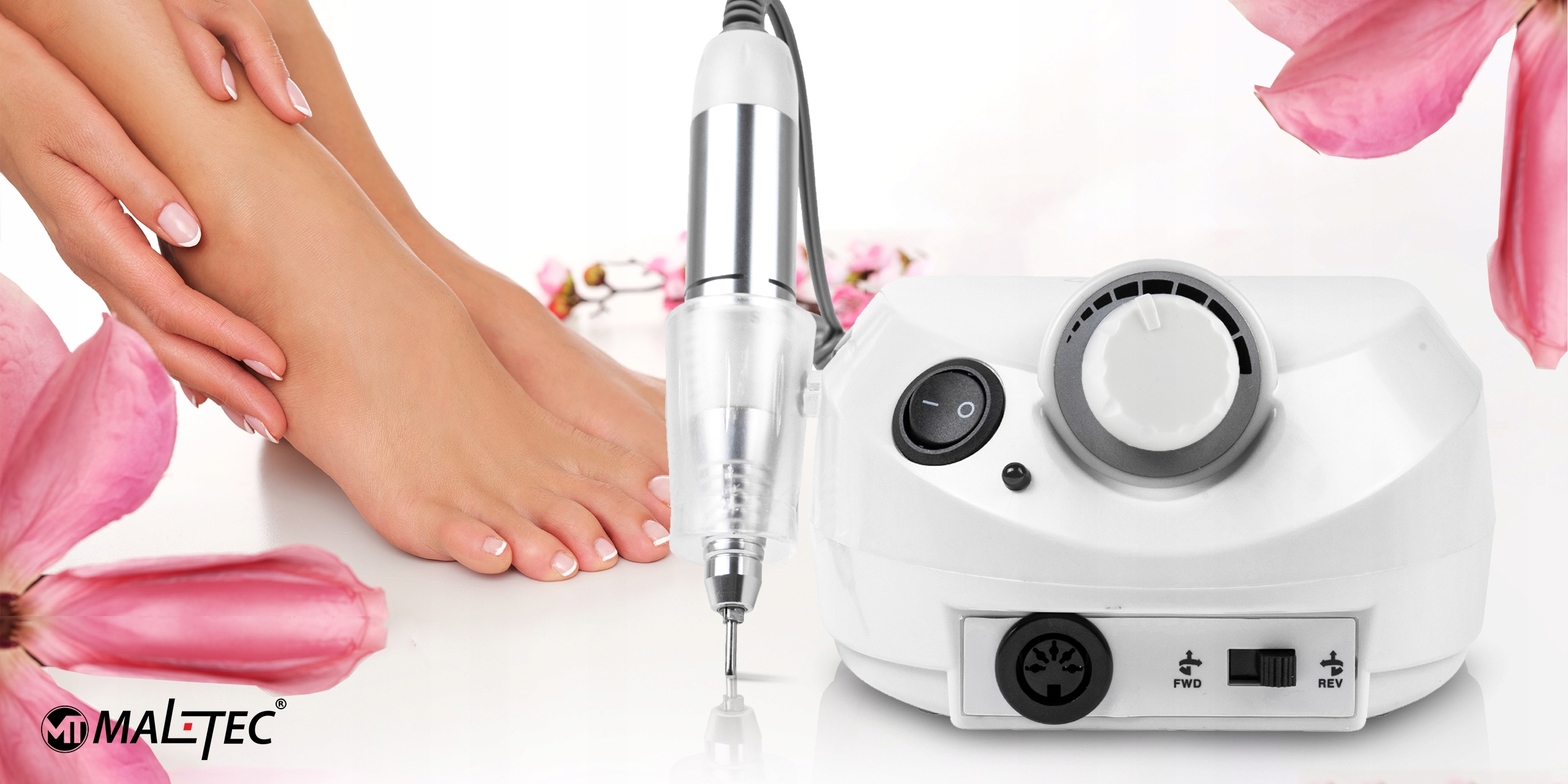 FREZARKA DO PAZNOKCI MANICURE PEDICURE PROFESJONALNA 65W ZESTAW FREZÓW Napięcie 220 V